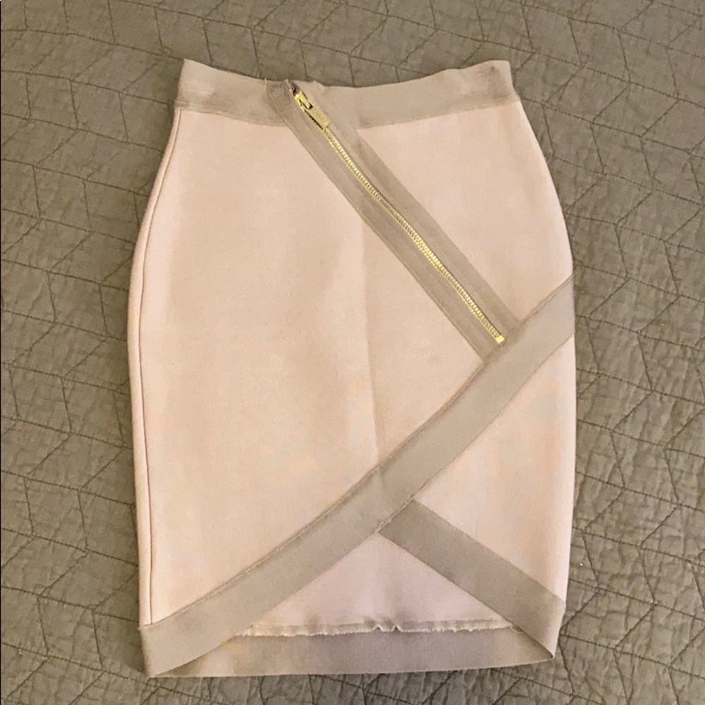 House of CB Zipper Sexy Gray Bandage Skirt Size 4/6